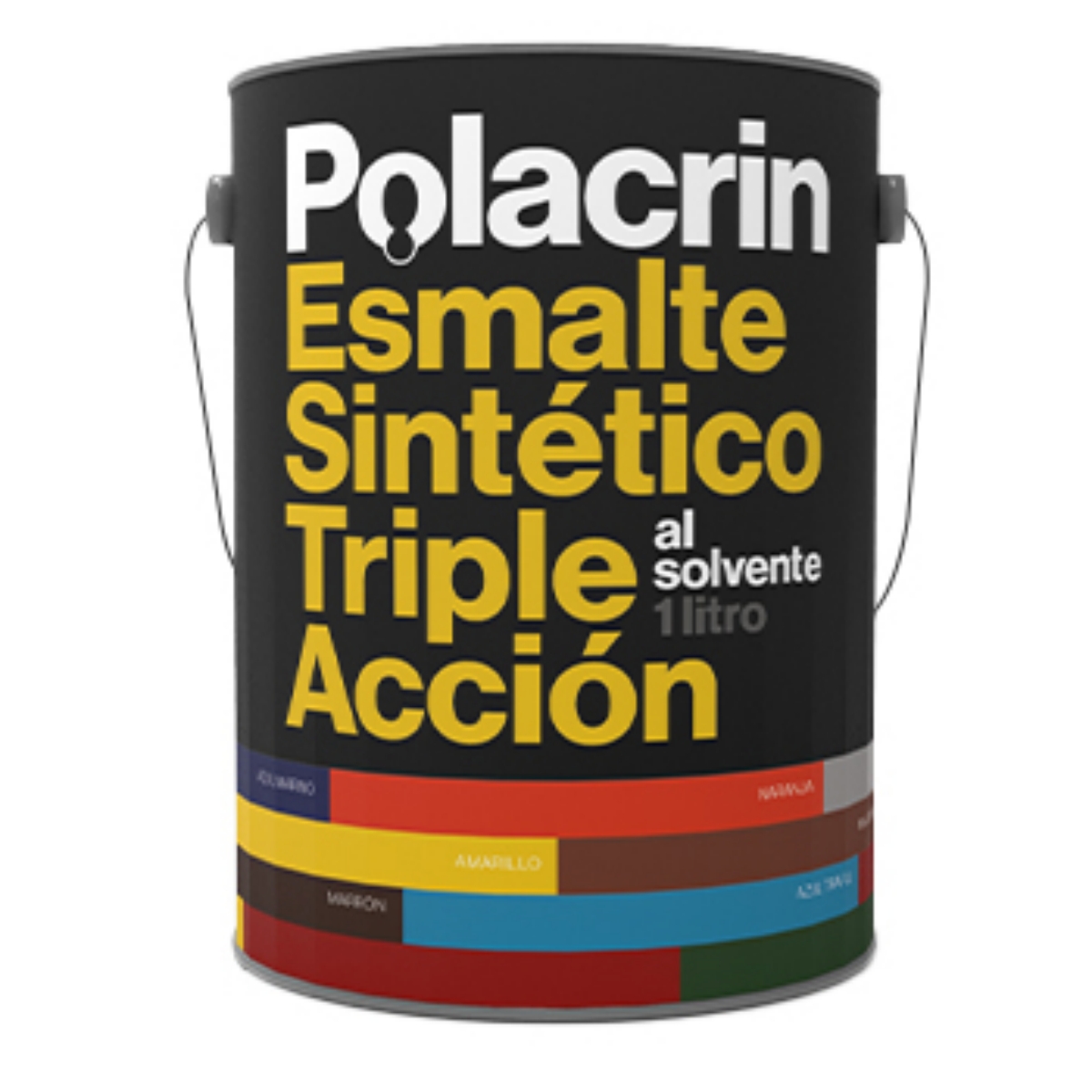 Esmalte Sintético Triple Acción Gris Brillante 0.5 L Polacrin