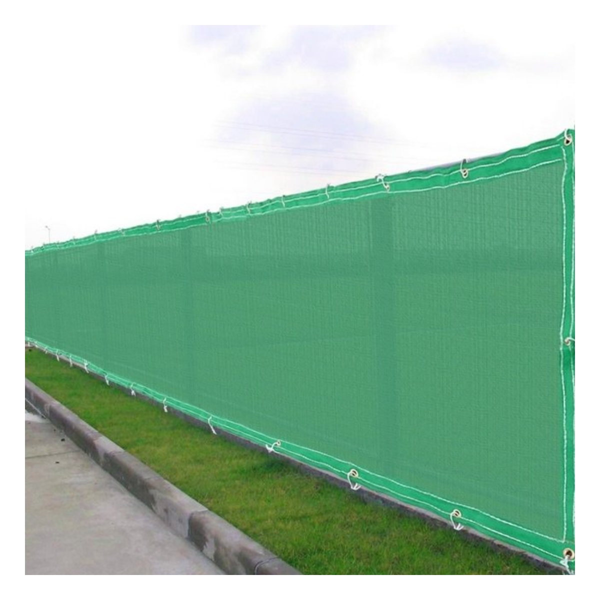 Rafia Cubrecerco Plástico Verde 1.5 x 1 M con Ojal